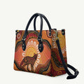 Indigenous Dingo Australia Leather Bag Australian Aboriginal Art Proud