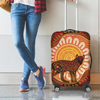 Indigenous Dingo Australia Luggage Cover Australian Aboriginal Art Proud
