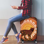Indigenous Dingo Australia Luggage Cover Australian Aboriginal Art Proud