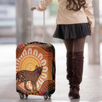 Indigenous Dingo Australia Luggage Cover Australian Aboriginal Art Proud