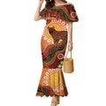 Indigenous Dingo Australia Mermaid Dress Australian Aboriginal Art Proud