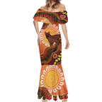 Indigenous Dingo Australia Mermaid Dress Australian Aboriginal Art Proud