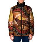 Indigenous Dingo Australia Padded Jacket Australian Aboriginal Art Proud