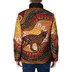 Indigenous Dingo Australia Padded Jacket Australian Aboriginal Art Proud