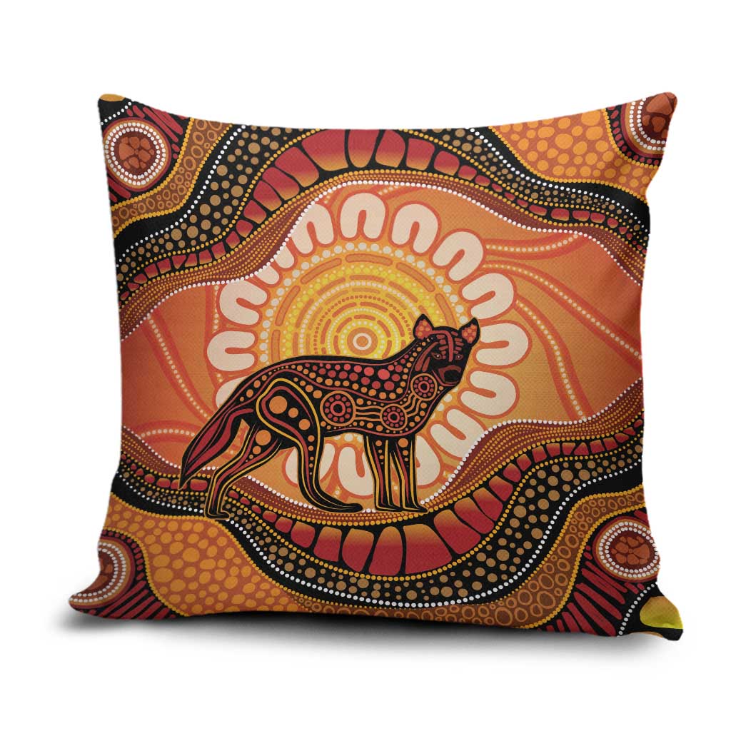 Indigenous Dingo Australia Pillow Cover Australian Aboriginal Art Proud