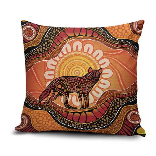 Indigenous Dingo Australia Pillow Cover Australian Aboriginal Art Proud