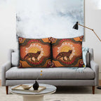 Indigenous Dingo Australia Pillow Cover Australian Aboriginal Art Proud