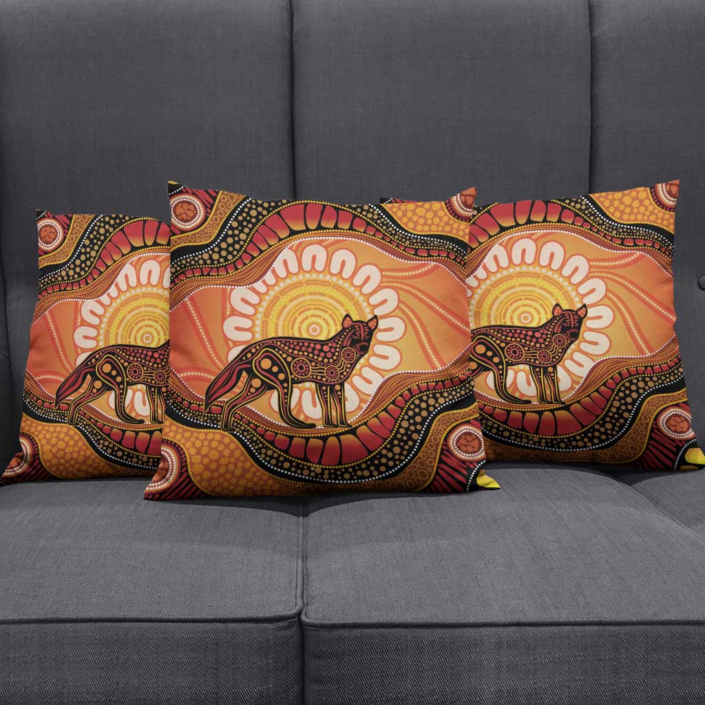 Indigenous Dingo Australia Pillow Cover Australian Aboriginal Art Proud