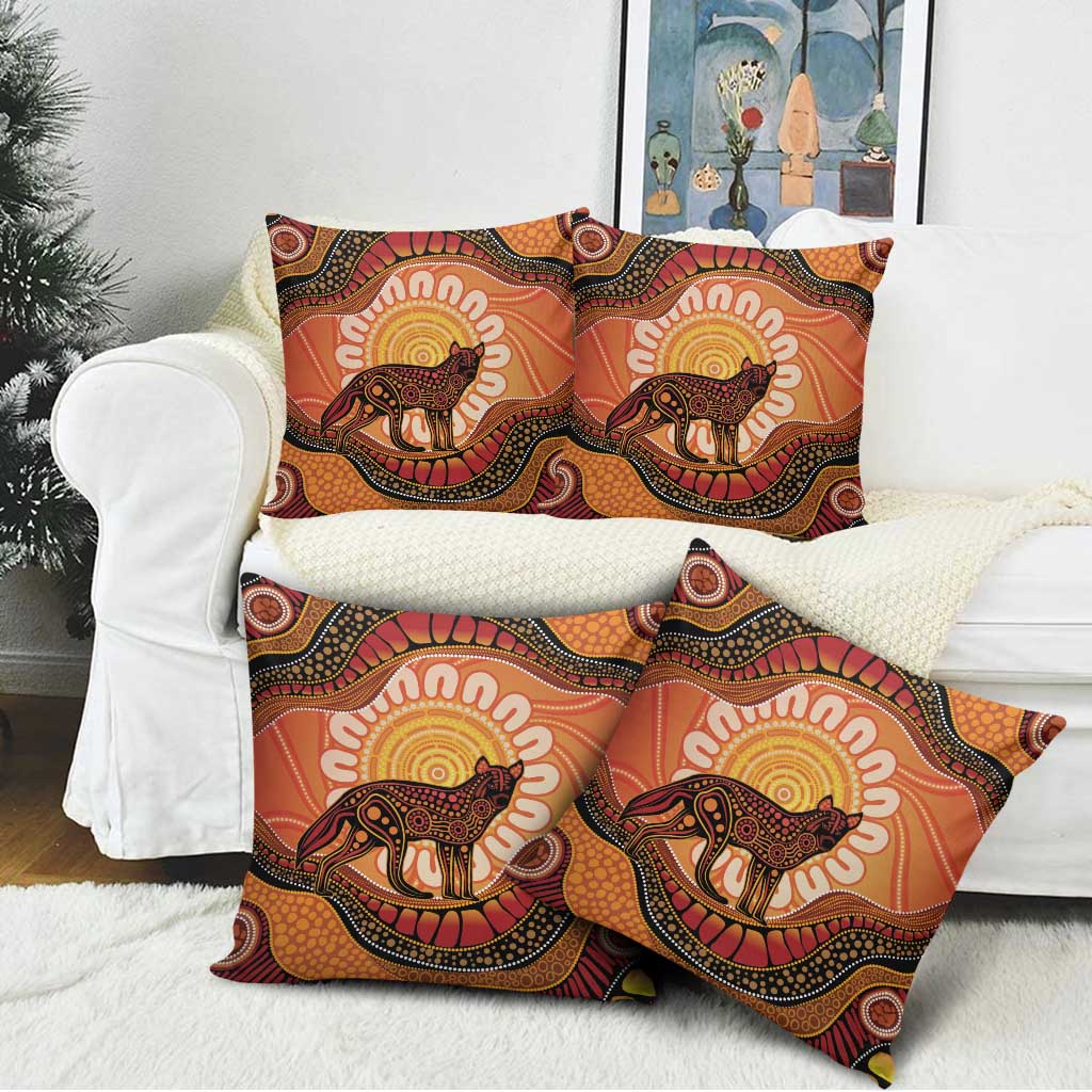 Indigenous Dingo Australia Pillow Cover Australian Aboriginal Art Proud