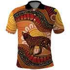 Indigenous Dingo Australia Polo Shirt Australian Aboriginal Art Proud