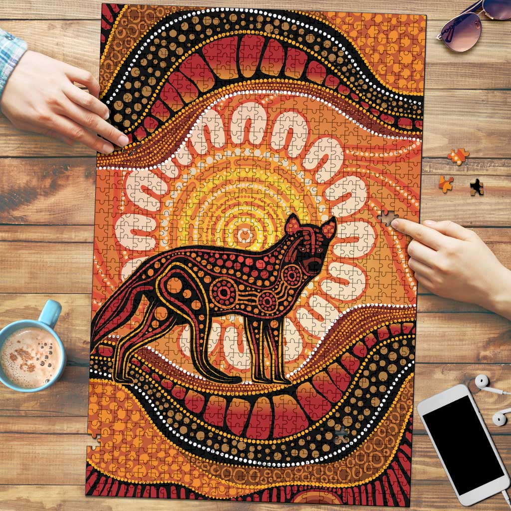 Indigenous Dingo Australia Puzzle Australian Aboriginal Art Proud