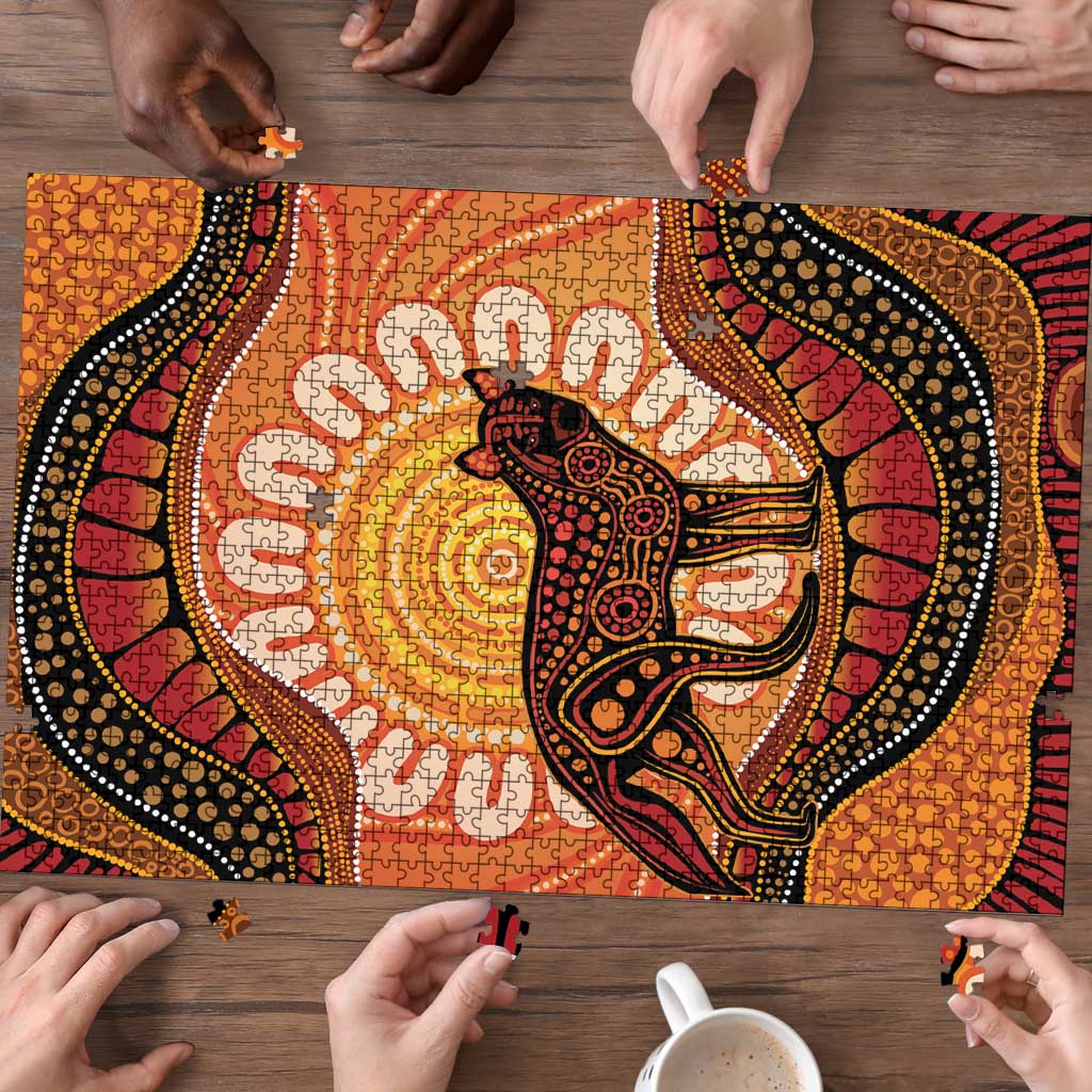 Indigenous Dingo Australia Puzzle Australian Aboriginal Art Proud