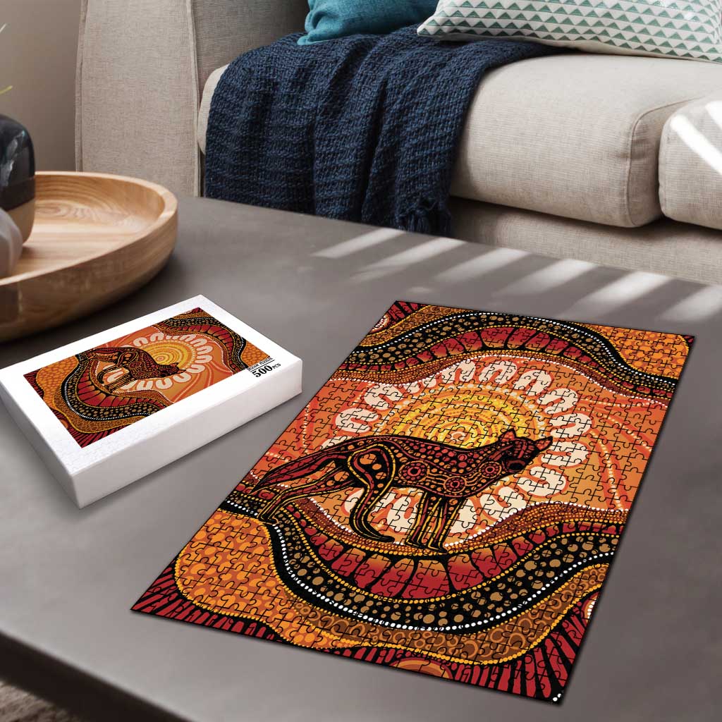 Indigenous Dingo Australia Puzzle Australian Aboriginal Art Proud