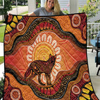 Indigenous Dingo Australia Quilt Australian Aboriginal Art Proud