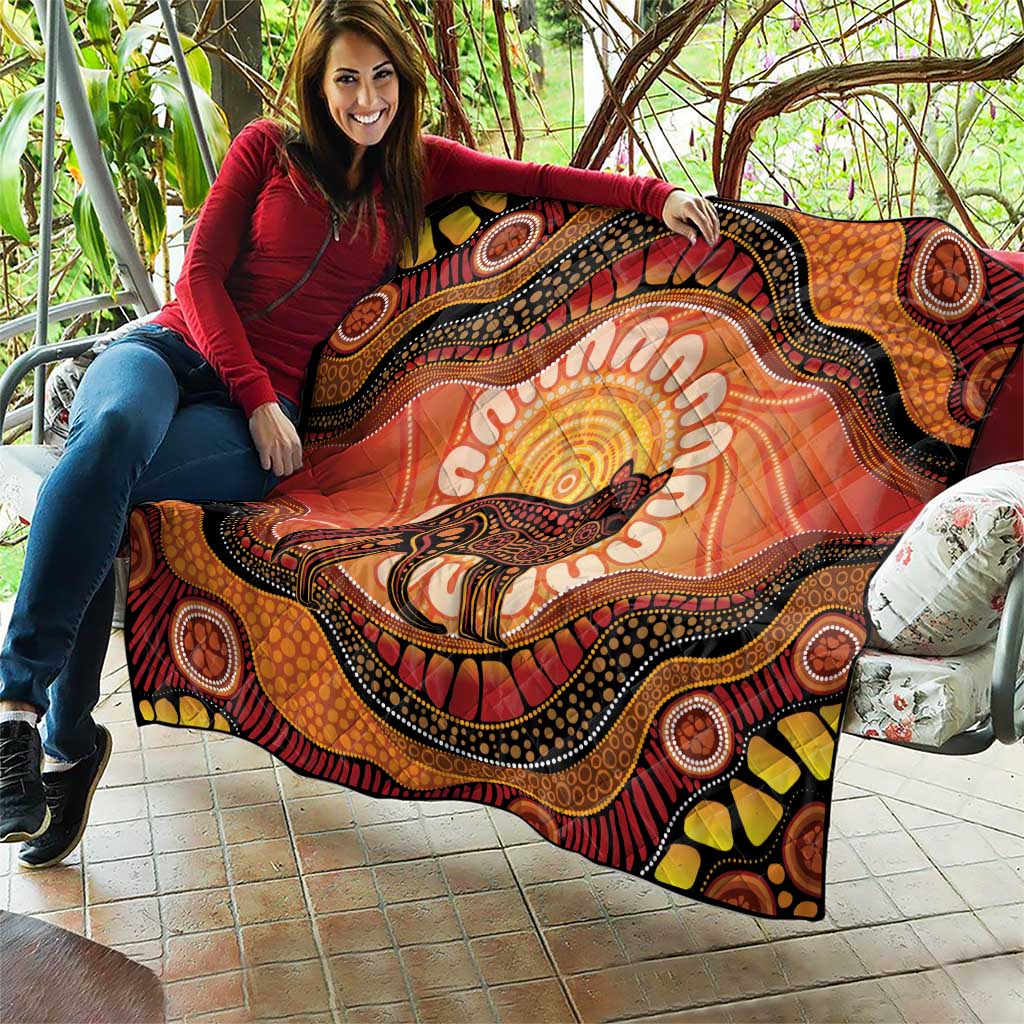 Indigenous Dingo Australia Quilt Australian Aboriginal Art Proud