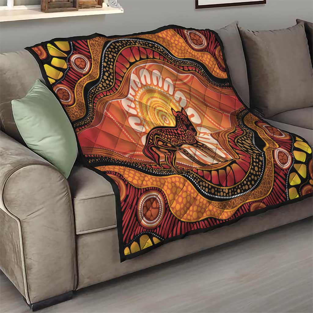 Indigenous Dingo Australia Quilt Australian Aboriginal Art Proud