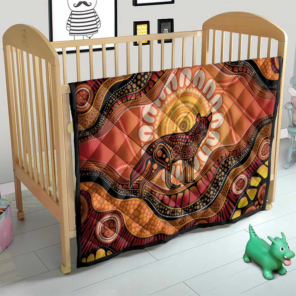 Indigenous Dingo Australia Quilt Australian Aboriginal Art Proud