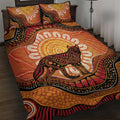 Indigenous Dingo Australia Quilt Bed Set Australian Aboriginal Art Proud