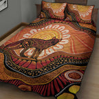 Indigenous Dingo Australia Quilt Bed Set Australian Aboriginal Art Proud