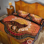 Indigenous Dingo Australia Quilt Bed Set Australian Aboriginal Art Proud
