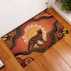Indigenous Dingo Australia Rubber Doormat Australian Aboriginal Art Proud