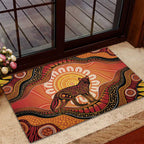 Indigenous Dingo Australia Rubber Doormat Australian Aboriginal Art Proud