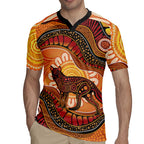 Indigenous Dingo Australia Rugby Jersey Australian Aboriginal Art Proud