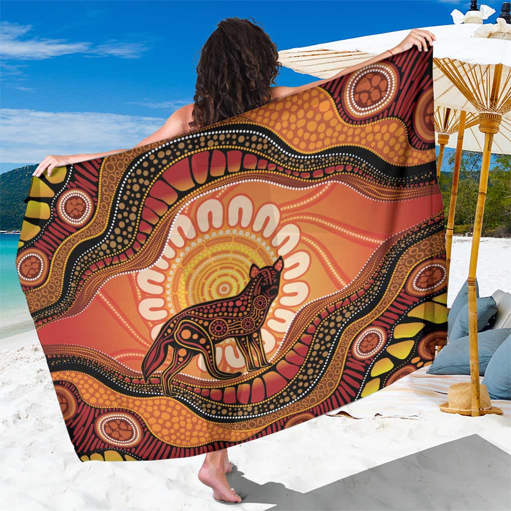 Indigenous Dingo Australia Sarong Australian Aboriginal Art Proud