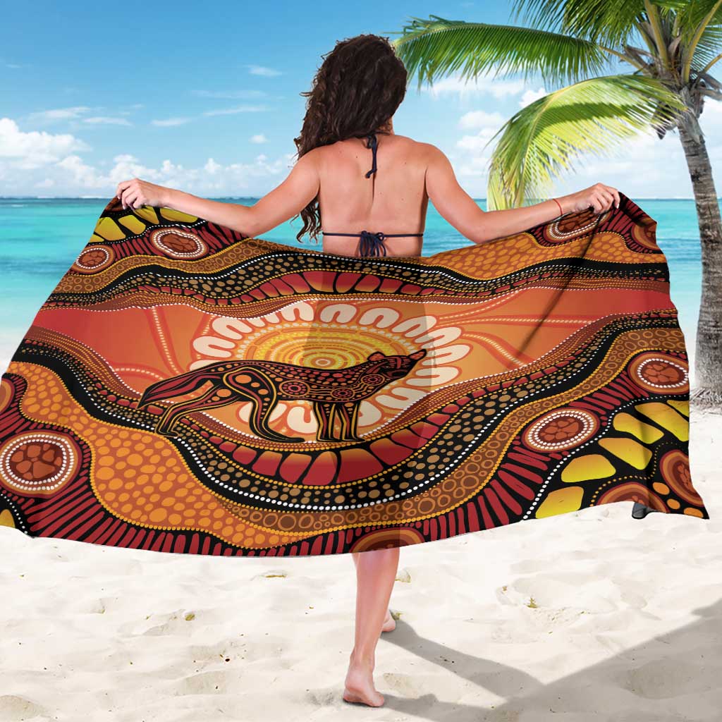 Indigenous Dingo Australia Sarong Australian Aboriginal Art Proud