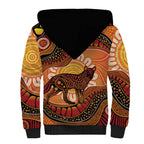Indigenous Dingo Australia Sherpa Hoodie Australian Aboriginal Art Proud