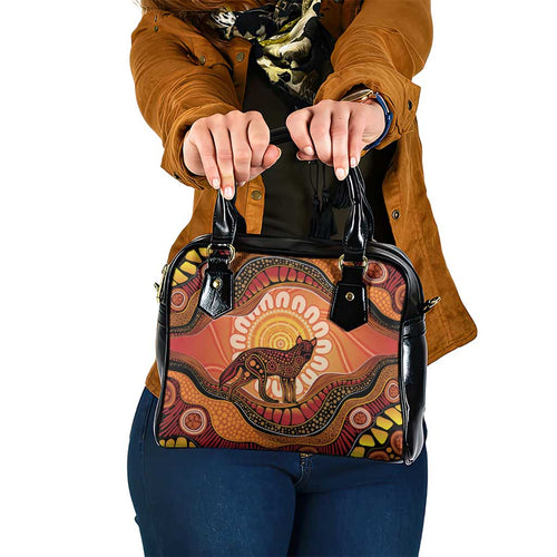 Indigenous Dingo Australia Shoulder Handbag Australian Aboriginal Art Proud