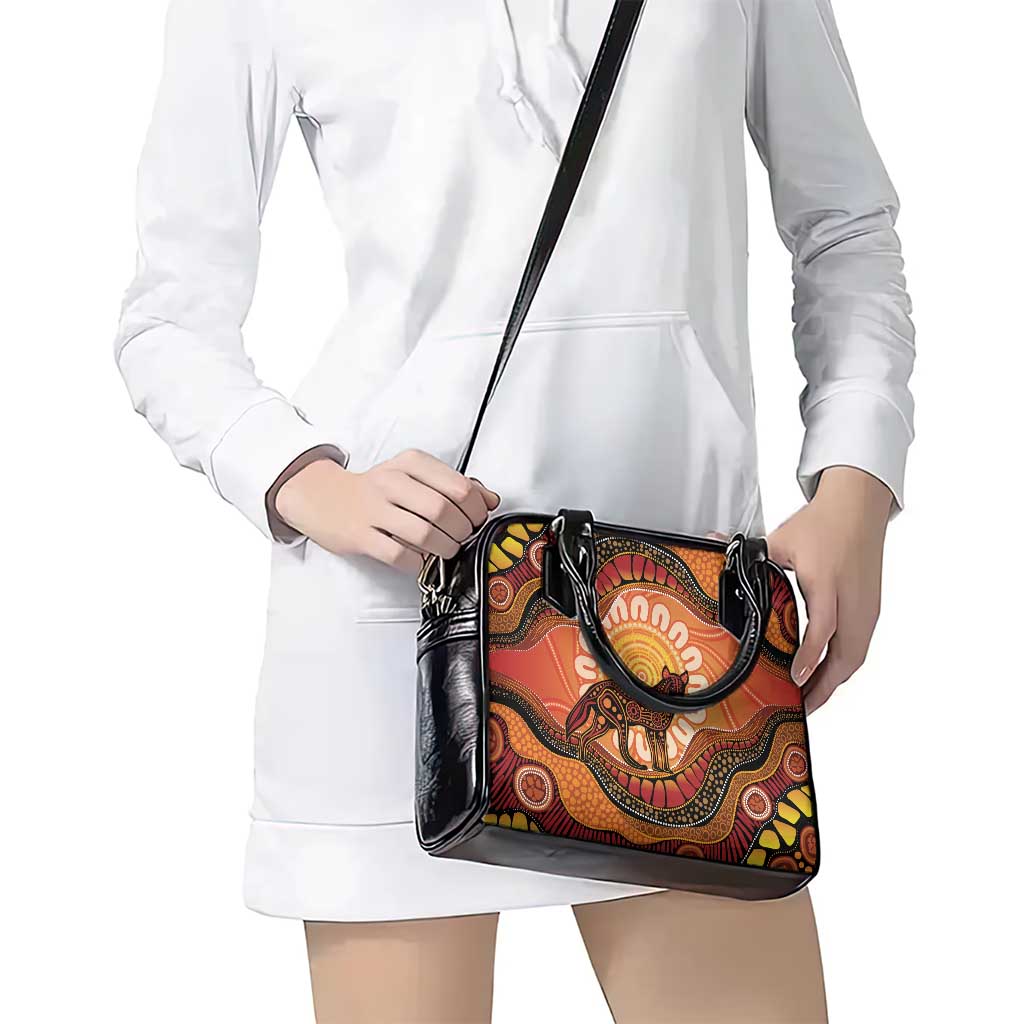 Indigenous Dingo Australia Shoulder Handbag Australian Aboriginal Art Proud