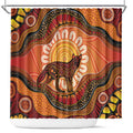 Indigenous Dingo Australia Shower Curtain Australian Aboriginal Art Proud