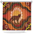 Indigenous Dingo Australia Shower Curtain Australian Aboriginal Art Proud