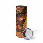 Indigenous Dingo Australia Skinny Tumbler Australian Aboriginal Art Proud