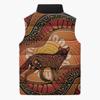 Indigenous Dingo Australia Sleeveless Puffer Jacket Australian Aboriginal Art Proud