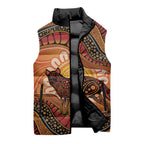 Indigenous Dingo Australia Sleeveless Puffer Jacket Australian Aboriginal Art Proud
