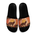 Indigenous Dingo Australia Slide Sandals Australian Aboriginal Art Proud
