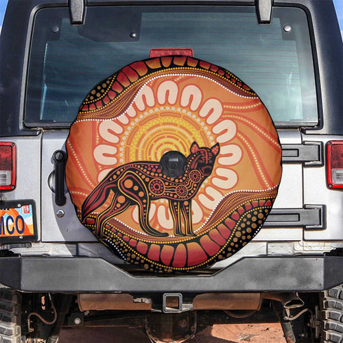 Indigenous Dingo Australia Spare Tire Cover Australian Aboriginal Art Proud
