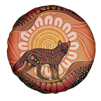 Indigenous Dingo Australia Spare Tire Cover Australian Aboriginal Art Proud