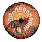 Indigenous Dingo Australia Spare Tire Cover Australian Aboriginal Art Proud