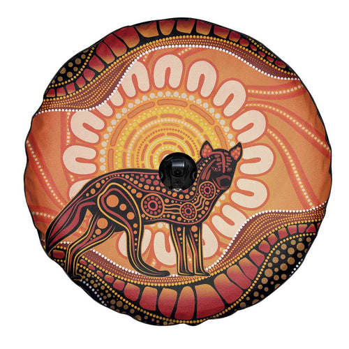 Indigenous Dingo Australia Spare Tire Cover Australian Aboriginal Art Proud
