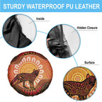 Indigenous Dingo Australia Spare Tire Cover Australian Aboriginal Art Proud
