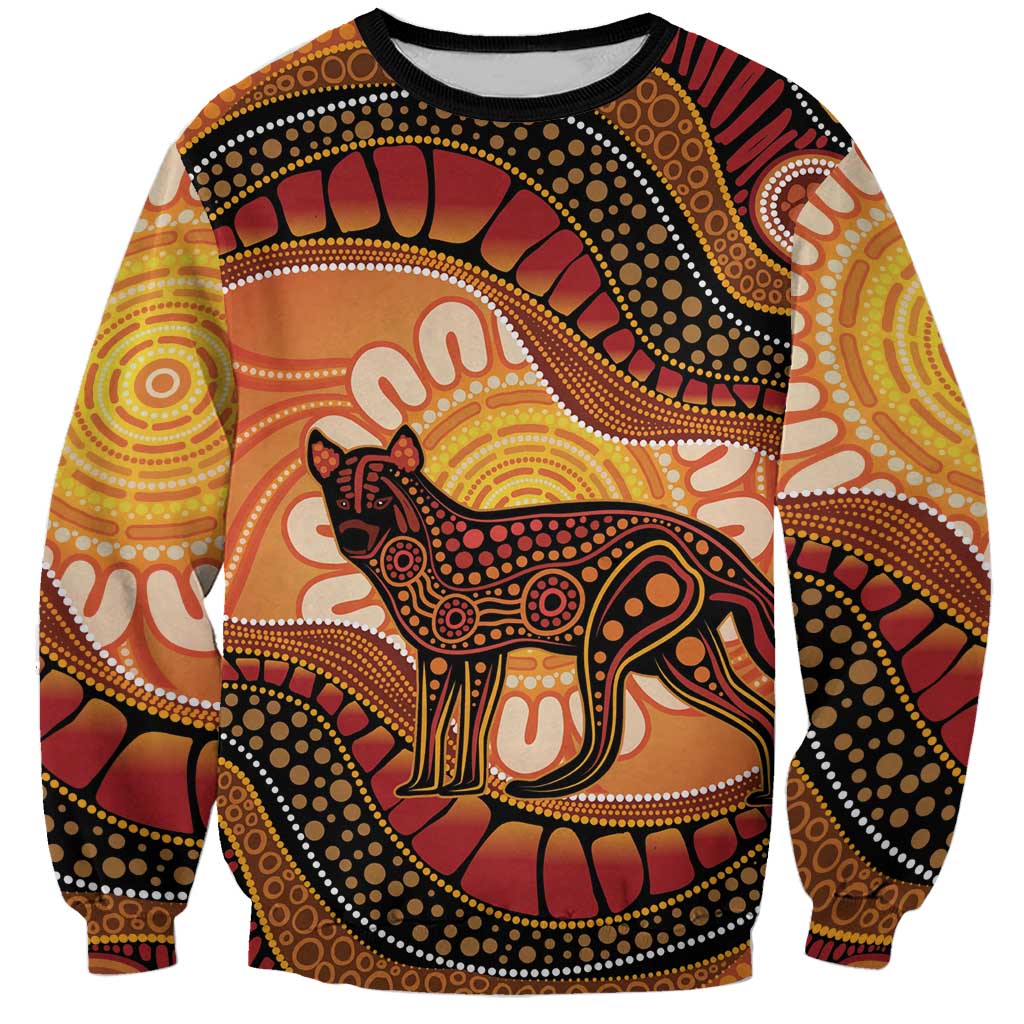 Indigenous Dingo Australia Sweatshirt Australian Aboriginal Art Proud