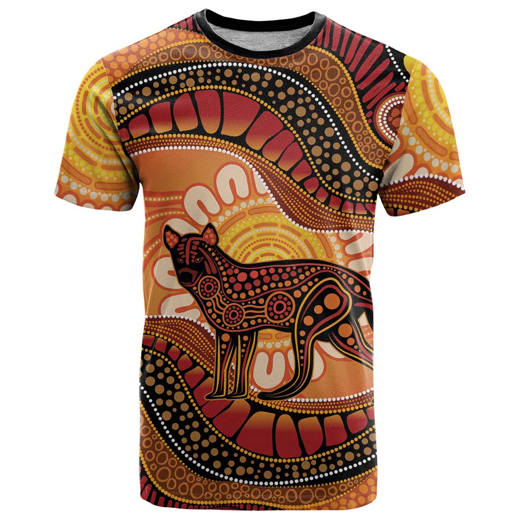 Indigenous Dingo Australia T Shirt Australian Aboriginal Art Proud