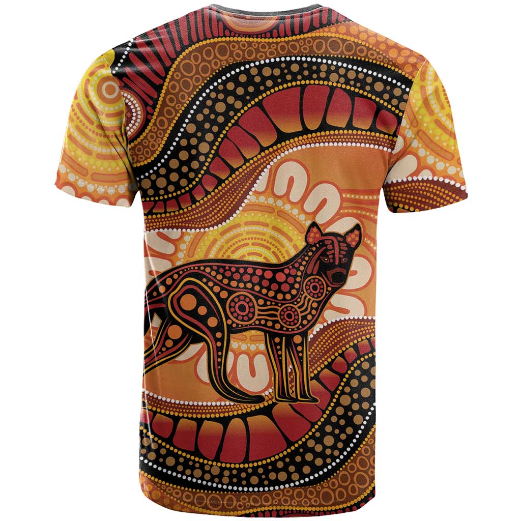 Indigenous Dingo Australia T Shirt Australian Aboriginal Art Proud