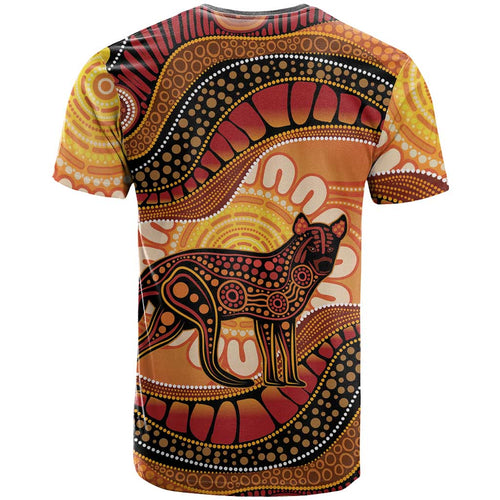 Indigenous Dingo Australia T Shirt Australian Aboriginal Art Proud