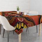Indigenous Dingo Australia Tablecloth Australian Aboriginal Art Proud