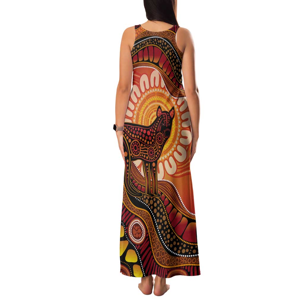 Indigenous Dingo Australia Tank Maxi Dress Australian Aboriginal Art Proud