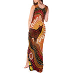 Indigenous Dingo Australia Tank Maxi Dress Australian Aboriginal Art Proud